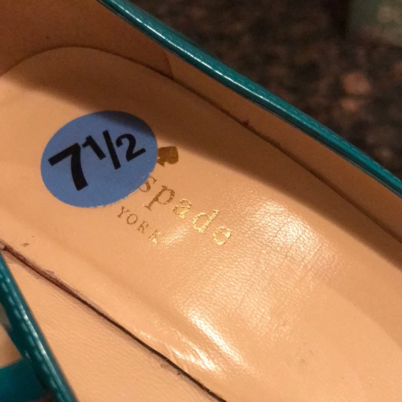 Kate Spade teal blue heels EUC - Picture 6 of 6